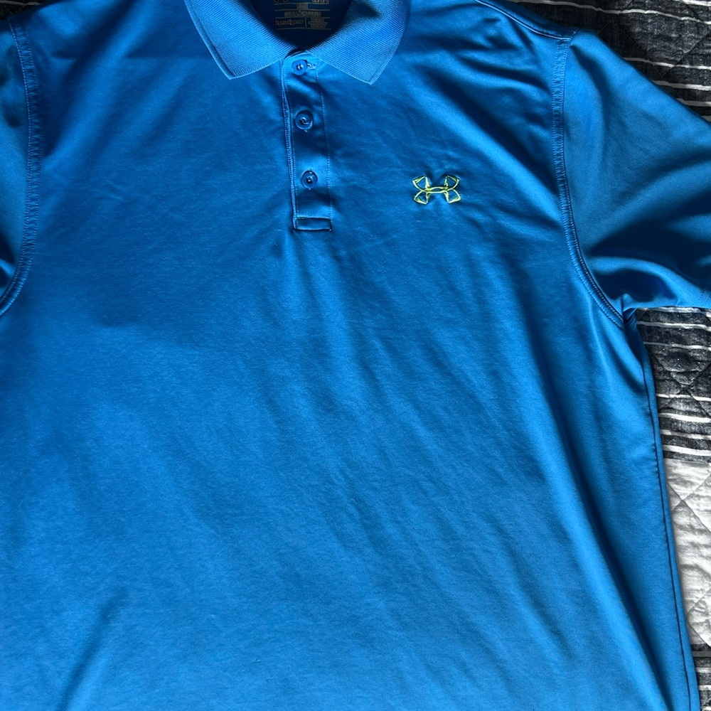 LG Under Armour HeatGear Golf Polo Shirt – Blue